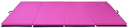 BalanceFrom Fitness 120 by 48 Inch All Purpose Folding Gymnastics Gym Exercise Mat for Yoga, Aerobics, Pilates, and Martial Arts, Pink