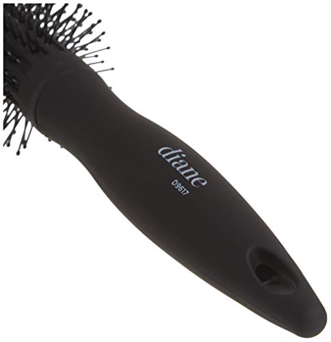 Diane Charcoal Soft Touch Handle Collection Round Brush, 1 Count (Pack of 1)