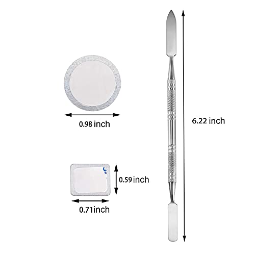 Strong 4 layers Empty magnetic palette book palette+1pcs Makeup Depotting Spatula+50pcs Round Metal Stickers+50pcs Square Metal Stickers