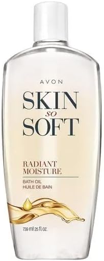 Skin So Soft Radiant Moisture Bath Oil, Bonus Size 25 fl oz – with Argan Oil, Silk Proteins & Illuminator Technology – Softens, Hydrates & Illuminates Skin – Peony Musk Scent