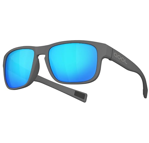 QOOL TIMES Living out your F11 HD Polarized Blue lens Casual sport Sunglasses Men Women Running