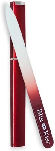 Bliss Kiss Simply Crystal Nail File - Large - Czech Glass - with case and Sleeve