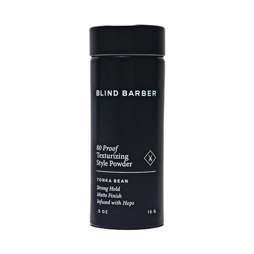Blind Barber 80 Proof Texture Powder - Hair Styling Powder for Men - Build Weightless Volume - Medium-to-Strong Hold + Matte Look - Easy to Use - For All Hair Types (.5 Ounce)