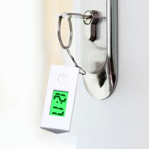 Keychain Clock - 5.6x2.1x2.3cm Pocket Watch Clip, Lightweight Electronic Timepiece | Dynamic Activity Student Sports Accessory For Teens Adults Kids Portable Mini Digital Keyring Watch Gadget