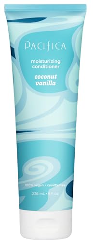 Pacifica Coconut Vanilla Moisturizing Hair Conditioner – Deep Hydrating Treatment for Dry & Damaged Hair, Restorative Shine, Vegan & Sulfate Free Clean Beauty & Hair Care 8 fl oz