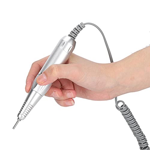 35000rpm Electric Nail Drill Machine, Aluminum Alloy Nail Polisher Grinder Handpiece Grinder Manicure Pedicure Nail Art Tool Replacement Handle for Electric Nail Drill Machine