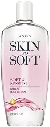 Skin So Soft Bonus-Size Soft & Sensual Bath Oil – 25 fl. oz. with Argan Oil, Spicy Floral Scent, Deep Hydration, Softens & Smoothes Skin, Can Be Used as Leave-On Moisturizer