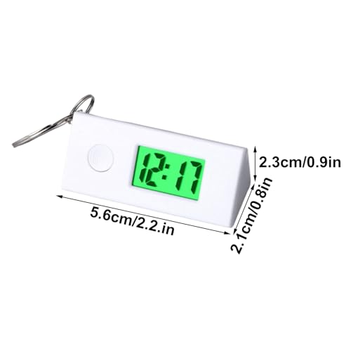 Keychain Clock - 5.6x2.1x2.3cm Pocket Watch Clip, Lightweight Electronic Timepiece | Dynamic Activity Student Sports Accessory For Teens Adults Kids Portable Mini Digital Keyring Watch Gadget