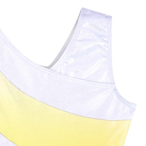 DAXIANG Leotard Gymnastics Girls Leotard Gymnastics Yellow 100