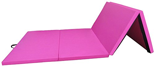 BalanceFrom Fitness 120 by 48 Inch All Purpose Folding Gymnastics Gym Exercise Mat for Yoga, Aerobics, Pilates, and Martial Arts, Pink