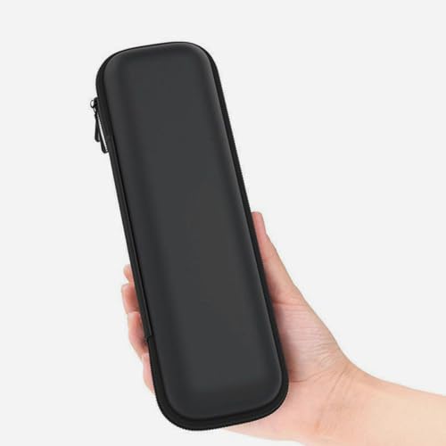 Warmhm EVA Hard Shell Stylus Pen Case Portable Protective Storage for Pencil Charging Cables Headphones Easy Access Zipper Closure Scratch-resistant Organizer for Electronic Accessories Black