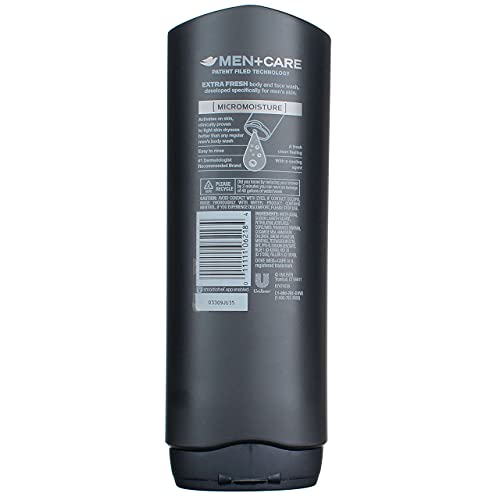 Dove Men +Care Body and Face Wash, Extra Fresh, Clean Comfort, 18 Oz