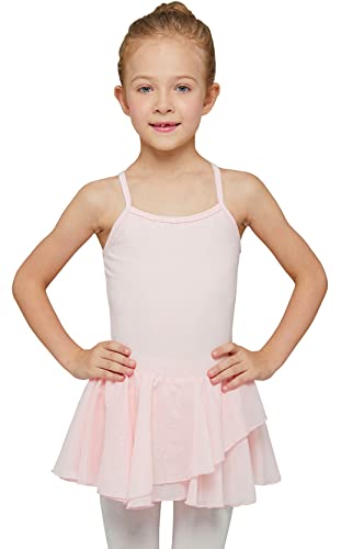 MdnMd Blue Toddler Girls Dance Leotard with Ballet Tutu Skirt Ballerina Outfit Dress Camisole (Age 4-6 / 4t,5t)
