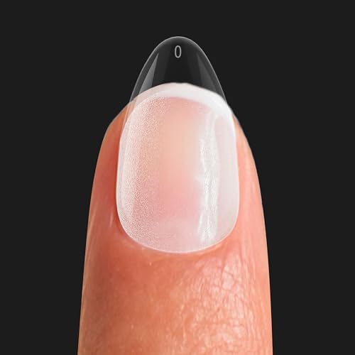 SUNUV Short Almond Nail Tips 600 PCS Pre-shaped Full Cover Fake Nails Acrylic Press On Nails for Salon and DIY at Home