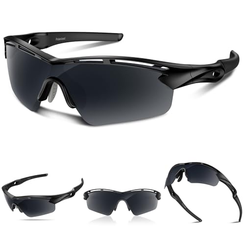 Polarized Sports Sunglasses for Men Women Youth Baseball Cycling Running Driving Fishing Tennis Golf Motor TAC UV400 TR90