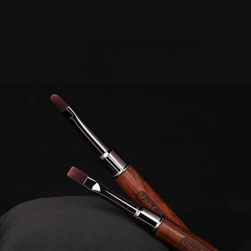 Gel Nail Brush set for Builder Gel, Polygel, HardGel, Nail Painting (1 Oval + 1 Square) #79038