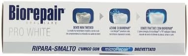 Biorepair: "Pro White" Whitening Toothpaste with microRepair - 2.5 Fluid Ounce (75ml) Tubes (Pack of 2) [ Italian Import ]
