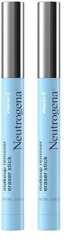 Neutrogena Makeup Remover Eraser Stick with Vitamin E, Easy-to Use & Travel-Friendly Makeup Removing Gel Pen for On-the-Go Touch-Ups of Stray or Smudged Eyeliner, Lipstick, & More, 0.04 oz (Pack of 2)
