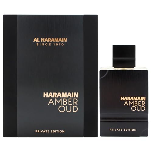 Al Haramain Amber Oud - Private Edition for Unisex - Arabian Perfume for Women and Men - Arabic Long Lasting Fragrance with Bergamot, Vanilla, Musk and Cedarwood - 2 oz EDP Spray