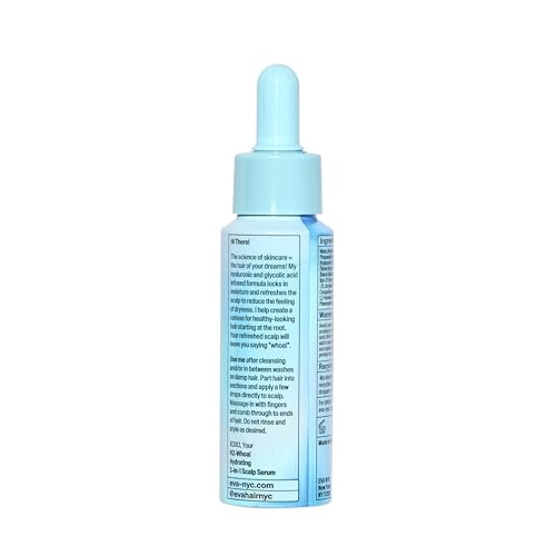 Eva NYC H2-Whoa Hydrating 3-in-1 Scalp Serum, Infused with Hyaluronic Acid and Glycolic Acid, 2.0 fl oz