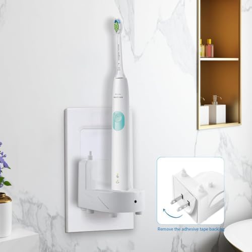 Wall Charger Base for Philips Sonicare Electric Toothbrush, Wireless Electric Toothbrush Wall Charger for Philips Sonicare HX6100/ HX3000/ HX6000/ HX8000/ HX9000 Series, White