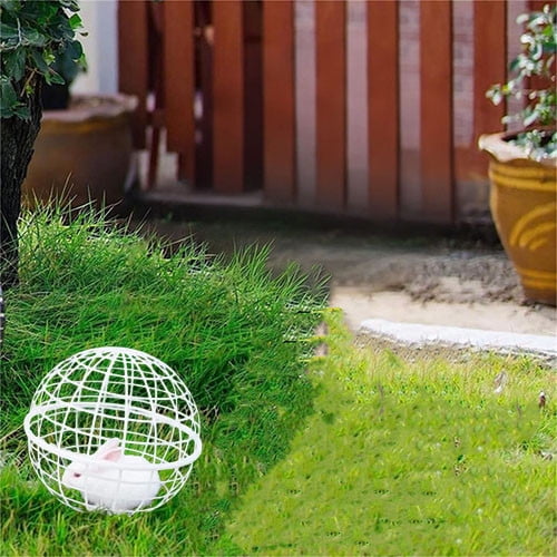 Ball-Shaped Mobile Chicken Coop - Rollable Outdoor Poultry Cage for Chickens, & Rabbits, Safe Walking Net Enclosure for Pet Safety & Farm Use, Round Movable Animal Pen