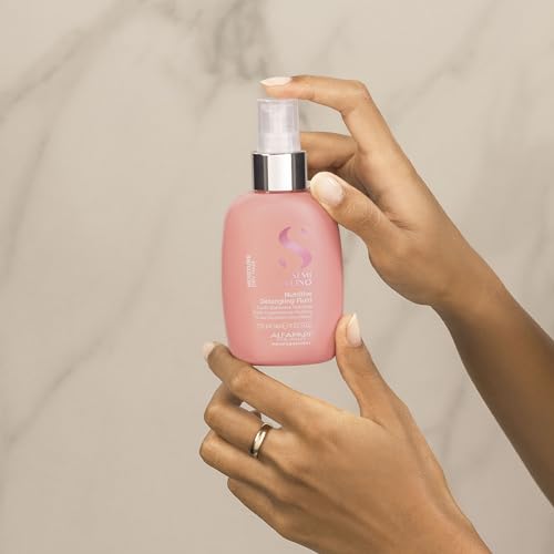 Alfaparf Milano Semi di Lino Moisture Nutritive Leave-In Hair Detangler with Thermal Protection - Professional Detangling Spray Conditioner for Dry Hair - Vegan Formula - Softens Hair (4.23 Fl Oz)