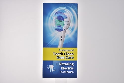 Rotating Electric Toothbrush for Adults with 8 Brush Heads (2 Types), 4 Modes Deep Clean Electric Toothbrush with Rechargeable Power and 2 Min Smart Timer (1- Black, p1)