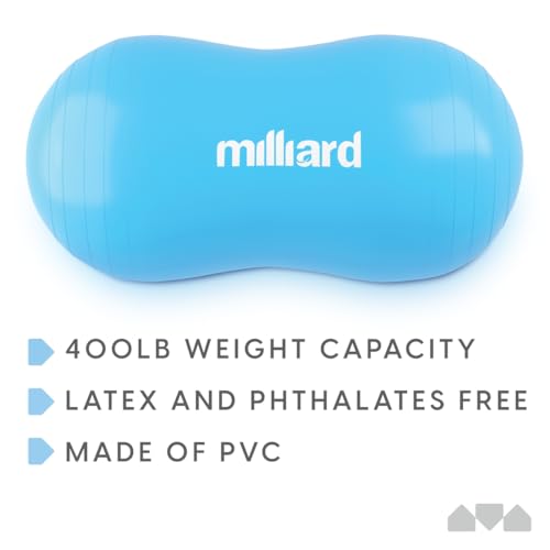 Milliard Peanut Ball Physio Roll for Exercise, Therapy, Labor, Birthing and Dog Training