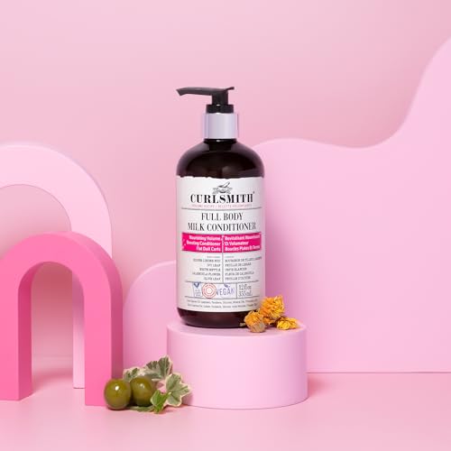 CURLSMITH - Full Body Milk Hair Conditioner, Volumizing and Hydrating for Wavy, Curly or Coily Hair, Vegan (355ml/12fl oz)