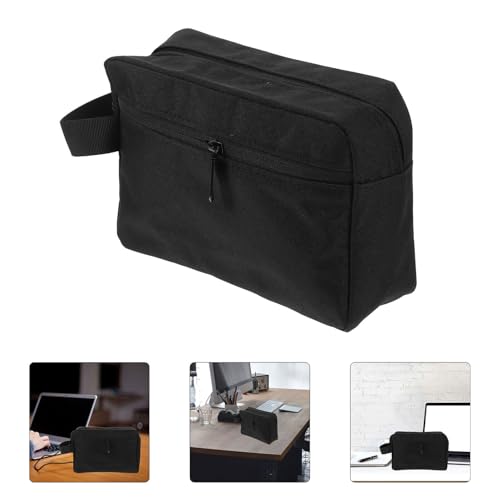 NUOBESTY Digital Cable Organizer Bag Black, Travel Electronics Pouch with Zipper, Earphone Accessory Storage Case for Gadgets and USB Cables