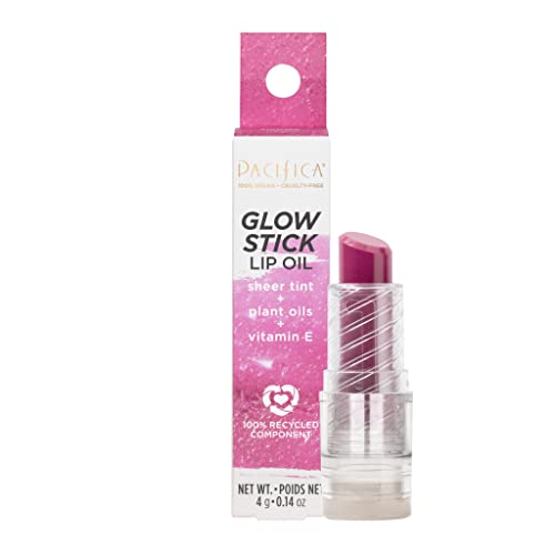 Pacifica Beauty | Glow Stick Lip Oil - Sunrise | Sheer Tinted Lip Balm | Hydrating Vitamin E | Nourishing & Moisturizing | Talc