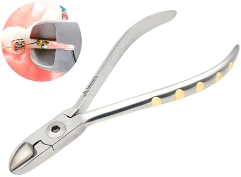 ARTMAN INSTRUMENTS Braces Wire Cutter – Orthodontic Dental Tool Pliers with Tungsten Carbide Inserts, Gold-Plated Handle, Autoclavable, Durable Cutting Edge