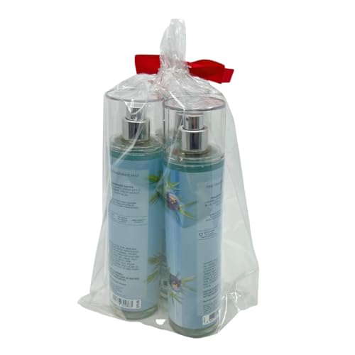 Bath & Body Works JUNIPER BREEZE Fine Fragrance Mist Gift Set with a Red Bow for Holiday & Gifts - Pack of 3