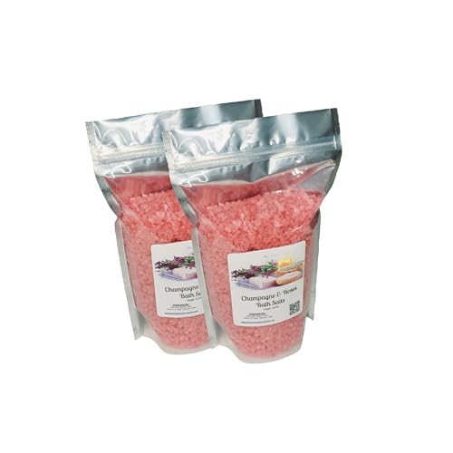 Bath Salts | 8lbs (2) 4lb Bags | Champagne & Roses Scent | Bathing | Body Care | Beauty | Relaxation | Spa