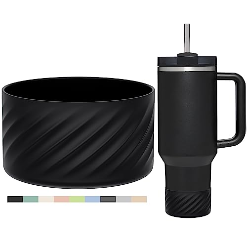 Affute Protective Silicone Boot for Stanley Quencher H2.0 40 oz & IceFlow Flip 20 oz 30 oz and hydroflask 12-24 oz, Anti-Slip Bottle Bottom Sleeve Cover (Orchid)