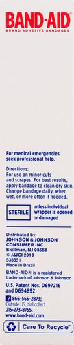 Band-Aid Brand Tru-Stay Adhesive Pads, Large Sterile Adhesive Bandages for First Aid Wound Care and Protection of Minor Cuts, Scrapes & Burns, Lightweight, Breathable, Large Size, 10 ct