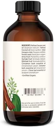 Banyan Botanicals Cinnamon Daily Swish – Organic Ayurvedic Pulling Oil with Coconut Oil – Mouthwash for Fresh Breath and Sparkling Oral Health* – 8 oz – Non GMO Sustainably Sourced Vegan