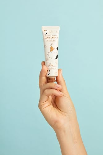 TONYMOLY x Squishmallows Cam the Cat 2PC Hand Cream & Lip Gloss Set, Coconut Milk Hand Cream, Frosted Milk Lip Gloss