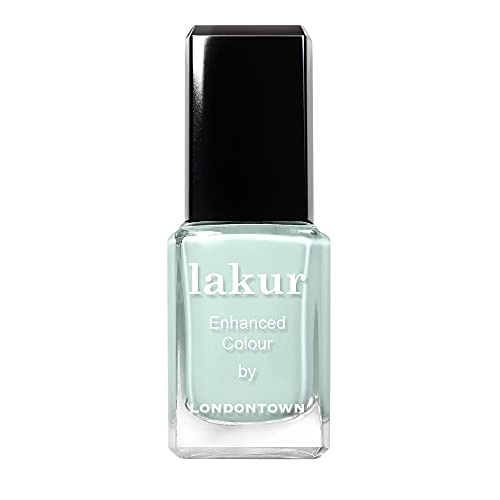 LONDONTOWN lakur Nail Polish - Chip-Resistant, Non-Toxic, Conditions & Hydrates Nails | Glossy Cool Green, Mint No Chip, .40 fl oz