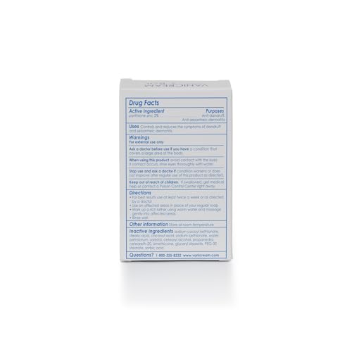 Vanicream Z-Bar, Seborrheic Dermatitis & Anti-dandruff Medicated Cleansing Bar, 2% Pyrithione Zinc Z-Bar Helps Relieve Itching, Redness and Flaking, 3.5 OZ