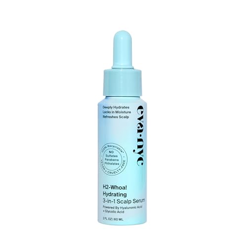 Eva NYC H2-Whoa Hydrating 3-in-1 Scalp Serum, Infused with Hyaluronic Acid and Glycolic Acid, 2.0 fl oz