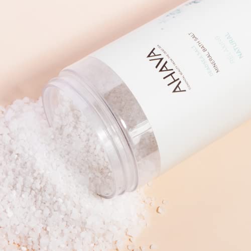 AHAVA Dead Sea Mineral Bath Salt- Intense Relaxation for Body & Mind, Elevates Moisture, Softens & Eases Sore Muscles, Enriched by Exclusive Dead Sea Salt & Osmoter blend, 32 oz