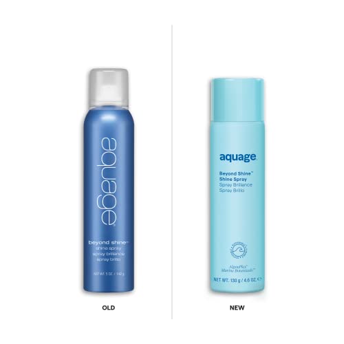AQUAGE Beyond Shine, Fine-Mist Silkening and Glossing Spray, Creates Shine, Thermal-Pressing Product that Polishes, Silkens, and Smooths Curly Texture, 4.6 fl. oz