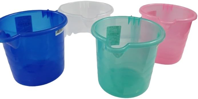 Bathing Mug, 1.5 Liter Capacity, Certified Water Bath Mug, LAHER (Pack of 2) (TRANS WHITE)