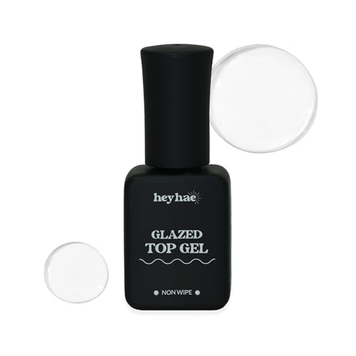 Glazed Top Gel for Semi-Cured Gel Nail Strip | Non Wipe High Gloss Gel Top Coat (0.23 fl.oz)