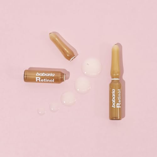 Babaria - Retinol Ampollas Antiedad Procollagen, Piel Renovada, Firme y Elástica, con Vitamin A Premium, Apto para Todo Tipo de Pieles, Incluso Sensibles - 5 Uds de 2 ml