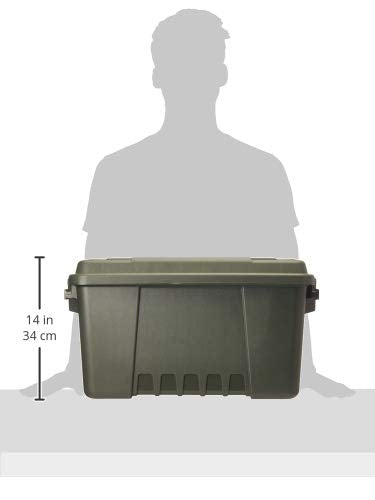 Plano Sportsman Trunk, OD Green, Small, Lockable Storage Box, Airline Approved Sportsman Trunk, Hunting Gear and Ammunition Bin, Heavy-Duty Containers for Camping, 56-Quart