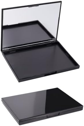 3 Pack Magnetic Makeup Palette with Mirror, Empty Travel Makeup Organizer with 60Pcs Adhesive Metal Stickers For DIY Your Own Powder Palette(Medium Palette - 5.7"x4.3")