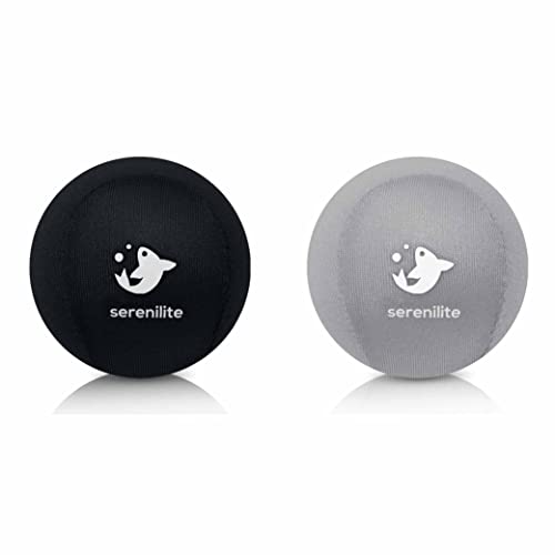 Serenilite 2 Ball Bundle Black, Grey, Stress Balls for Adults, Anxiety Relief Items, Grip Strength Trainer, Meditation Accessories, Physical Therapy Equipment, Fidget Ball, Hand Grip Strengthener.